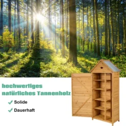 COSTWAY Gartenschrank Mit Satteldach Gerätehaus Wetterfest Geräteschuppen Werkzeugschrank Holz Geräteschrank 177x80x45cm 16 COSTWAY Gartenschrank Mit Satteldach Gerätehaus Wetterfest Geräteschuppen Werkzeugschrank Holz Geräteschrank 177x80x45cm -Günstiges Laube Lust Geschäft 2a866de6d76901b1c367079885b5861b