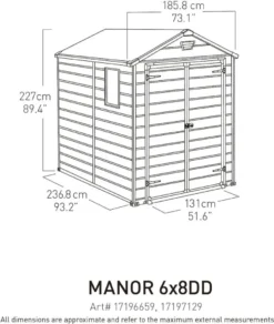 KETER Manor 6x8 Záhradný Domček, Grafit, Plastový Záhradný Domček 15 KETER Manor 6x8 Záhradný Domček, Grafit, Plastový Záhradný Domček -Günstiges Laube Lust Geschäft 2b2012d539d129c9163a467c52ab07d0
