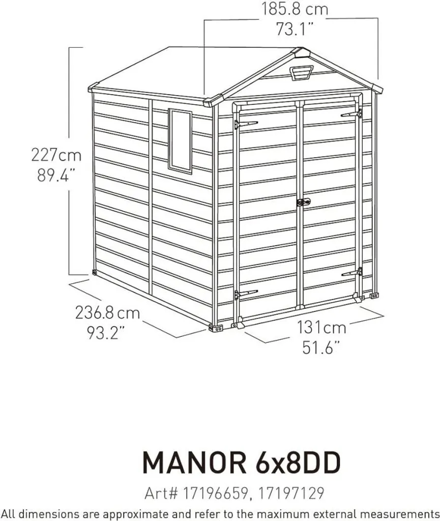 KETER Manor 6x8 Záhradný Domček, Grafit, Plastový Záhradný Domček 6 KETER Manor 6x8 Záhradný Domček, Grafit, Plastový Záhradný Domček – Bild 4