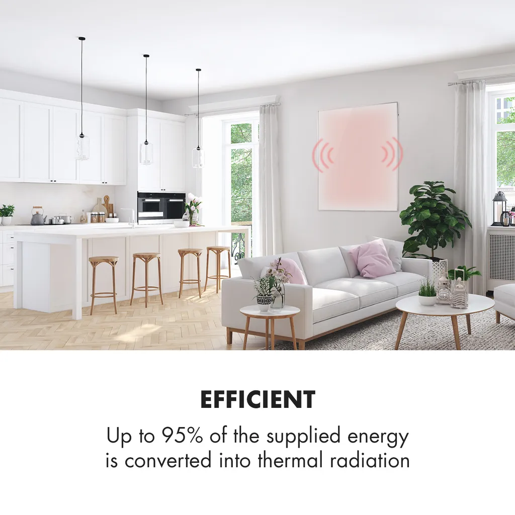 Wonderwall 120 Infrarotheizung 120x100cm 1200W Timer IP24 4 Wonderwall 120 Infrarotheizung 120x100cm 1200W Timer IP24 – Bild 2