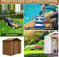 Outsunny Geräteschuppen Geräteschrank Schuppen Gerätehaus Gartenhaus 4 Fenster Holzmaserungsimitat L152 X B235,7 X H208,7 Cm 15 Outsunny Geräteschuppen Geräteschrank Schuppen Gerätehaus Gartenhaus 4 Fenster Holzmaserungsimitat L152 X B235,7 X H208,7 Cm -Günstiges Laube Lust Geschäft 2c30c587ac16afbc085cc69082d0a137