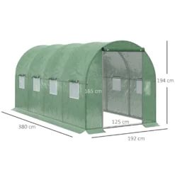 Outsunny Foliengewächshaus Begehbares Gewächshaus 4 X 2 M Polytunnel Folientunnel Treibhaus Frostschutz Stahlrohr Dunkelgrün -Günstiges Laube Lust Geschäft 2c639e1556b2cc4ea88a948dd6e66e9c