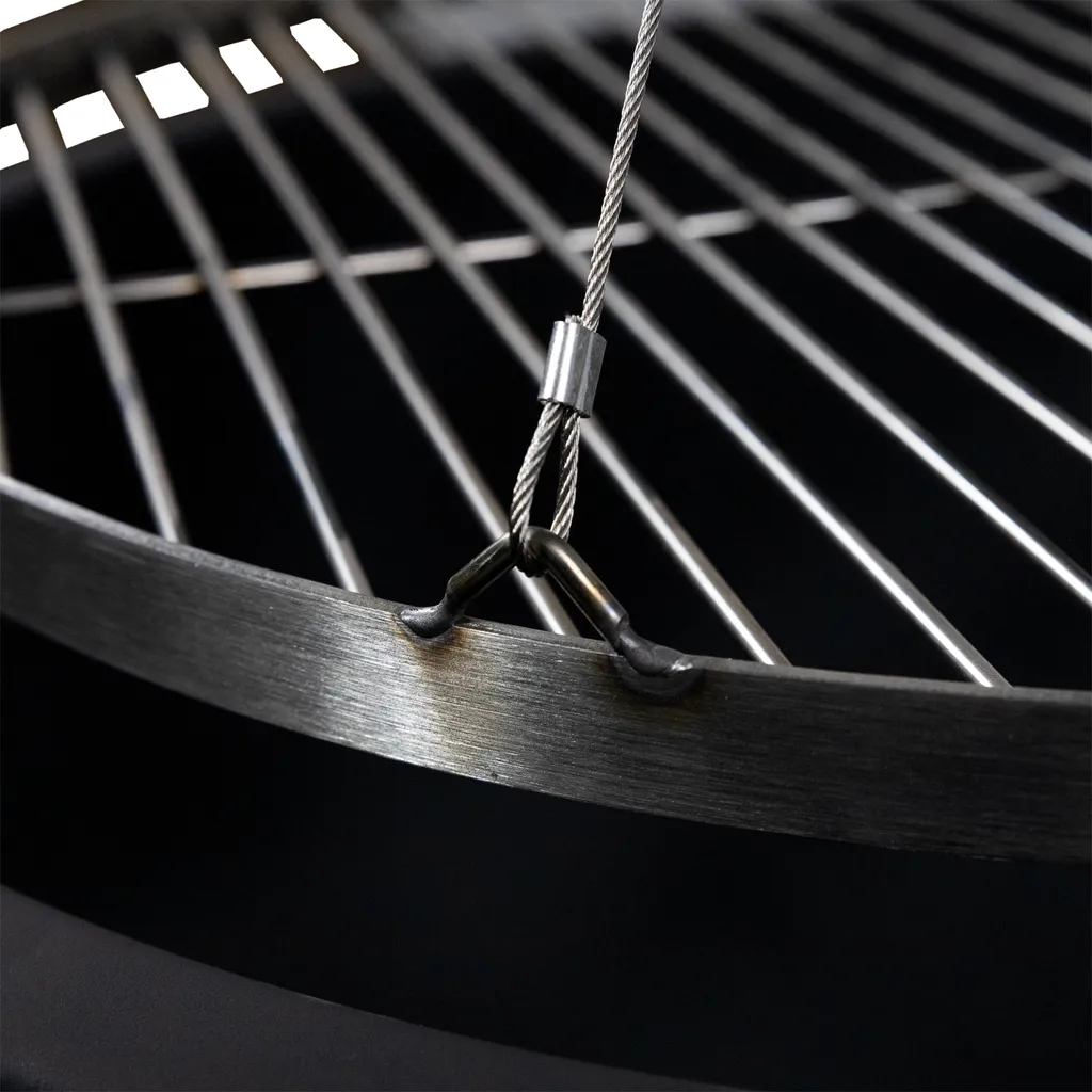 Ø 60 Cm Schwenkgrill Aus Edelstahl - Feuerschale Mit Galgen Aufhängung Feuerkorb - Seilzug Mit Kurbel - BBQ Grill Rost Dreibein Feuer Schale Rundgrill Holzkohlegrill Standgrill Grillwagen, Schwarz 8 Ø 60 Cm Schwenkgrill Aus Edelstahl - Feuerschale Mit Galgen Aufhängung Feuerkorb - Seilzug Mit Kurbel - BBQ Grill Rost Dreibein Feuer Schale Rundgrill Holzkohlegrill Standgrill Grillwagen, Schwarz – Bild 6
