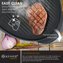 KESSER® Elektrischer Elektrogrill 2in1 Tischgrill - Standgrill Mit Deckel Und Standfuß | Max. 2400 Watt | Faltbar | Thermometer | Antihaftbeschichtung | Grillplatte Abstelltische | 2 Räder | , Farbe:Schwarz 15 KESSER® Elektrischer Elektrogrill 2in1 Tischgrill - Standgrill Mit Deckel Und Standfuß | Max. 2400 Watt | Faltbar | Thermometer | Antihaftbeschichtung | Grillplatte Abstelltische | 2 Räder | , Farbe:Schwarz -Günstiges Laube Lust Geschäft 2cac373fa19083200ea8d55155c95733