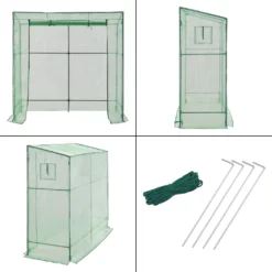 Gewächshaus Vlaardingen 198x78x200cm Mit Pultdach Foliengewächshaus Treibhaus Für Tomaten Stahlrahmen Grün -Günstiges Laube Lust Geschäft 2cdcad38c5516c471944fc9150d34be8