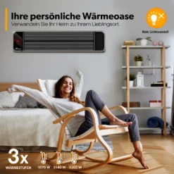 TRESKO® Dunkelheizstrahler 3200 Watt Infrarot Heizstrahler Schwarzstrahler Terrassenstrahler Schwarz IRD -Günstiges Laube Lust Geschäft 2da1c2bd6cb3561c1444675061ac0f2d