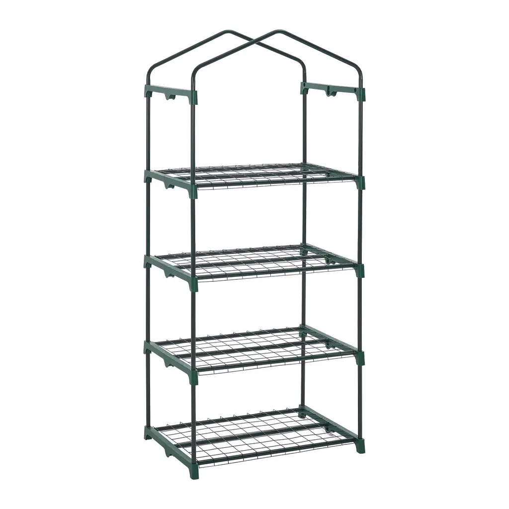 Juskys Foliengewächshaus Aufrollbare Tür – Kompaktes Gewächshaus Für Pflanzen - Stabiles Balkon Treibhaus Mit 4 Ebenen, Großem Eingang, PE-Abdeckung 11 Juskys Foliengewächshaus Aufrollbare Tür – Kompaktes Gewächshaus Für Pflanzen - Stabiles Balkon Treibhaus Mit 4 Ebenen, Großem Eingang, PE-Abdeckung – Bild 9