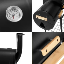 Tectake Holzkohlegrill Smoker Mit Thermometer - Schwarz -Günstiges Laube Lust Geschäft 2e1ba5340a4a79a1480a4a8d43b75a19