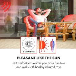 Klarstein Smartwave Infrarot-Heizstrahler Terrassenheizstrahler , IR ComfortHeat , Carbonfaserröhre , 2400 Watt , Thermostat , Appsteuerung , OpenWindow Detection , Indoor & Outdoor , IP65 , Wand- Oder Deckenmontage , Aluminiumgehäuse , Fernbedienung , Weiß -Günstiges Laube Lust Geschäft 2e1e16842239d3ec265734ce1459c3b1