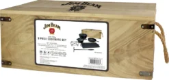 Jim Beam Pfannen-Schmortopf-Set Gusseisernes Koch-Set Dutch Oven Set 9-teilig. In Holztruhe -Günstiges Laube Lust Geschäft 2e2fc9e2a8b8349aa204d50b243a6dcb