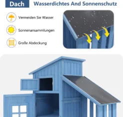 Merax Gerätehaus Gartenschrank 124x53 Cm Gerätehaus Holz Geräteschuppen Mit Spitzdach Und Einlegeböden, Blau -Günstiges Laube Lust Geschäft 2f39eaa4643e36abd667b428e4755d32