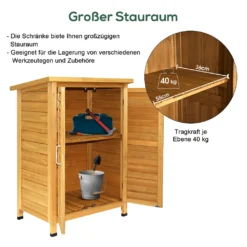 MCombo Gartenschrank Gerätehaus Geräteschuppen Garten Schuppen Schrank Holz 1200 -Günstiges Laube Lust Geschäft 2f3b56080a40634421091597d731a55a