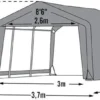 Foliengerätehaus Shelter Logic Shed-in-a-Box 13,7m² Grau 370x370cm -Günstiges Laube Lust Geschäft 2fb50b9791bc387f09e10e4fc2fa8e60