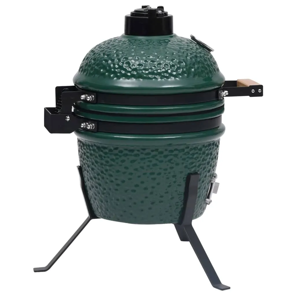 VidaXL 2-in-1 Kamado-Grill Smoker Keramik 56 Cm Grün 9 VidaXL 2-in-1 Kamado-Grill Smoker Keramik 56 Cm Grün – Bild 7
