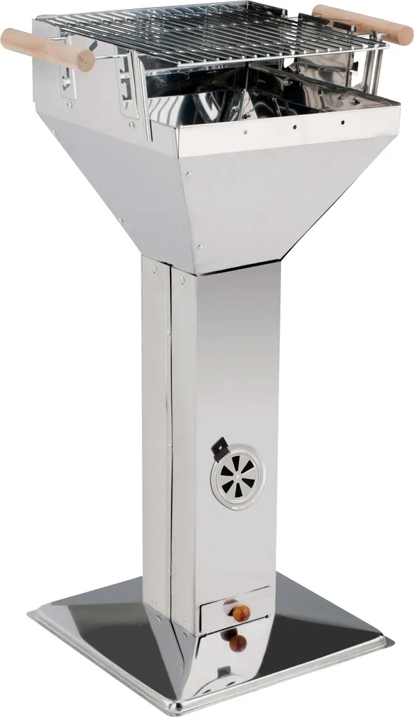 EDELSTAHL Trichtergrill Standgrill Säulengrill Holzkohlegrill Grill BBQ 3 EDELSTAHL Trichtergrill Standgrill Säulengrill Holzkohlegrill Grill BBQ