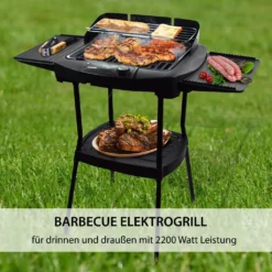 Syntrox Elektrischer Tischgrill Und Standgrill Kombination Mit Ablagen -Günstiges Laube Lust Geschäft 3289280049fe66b1387bd437fc49e207