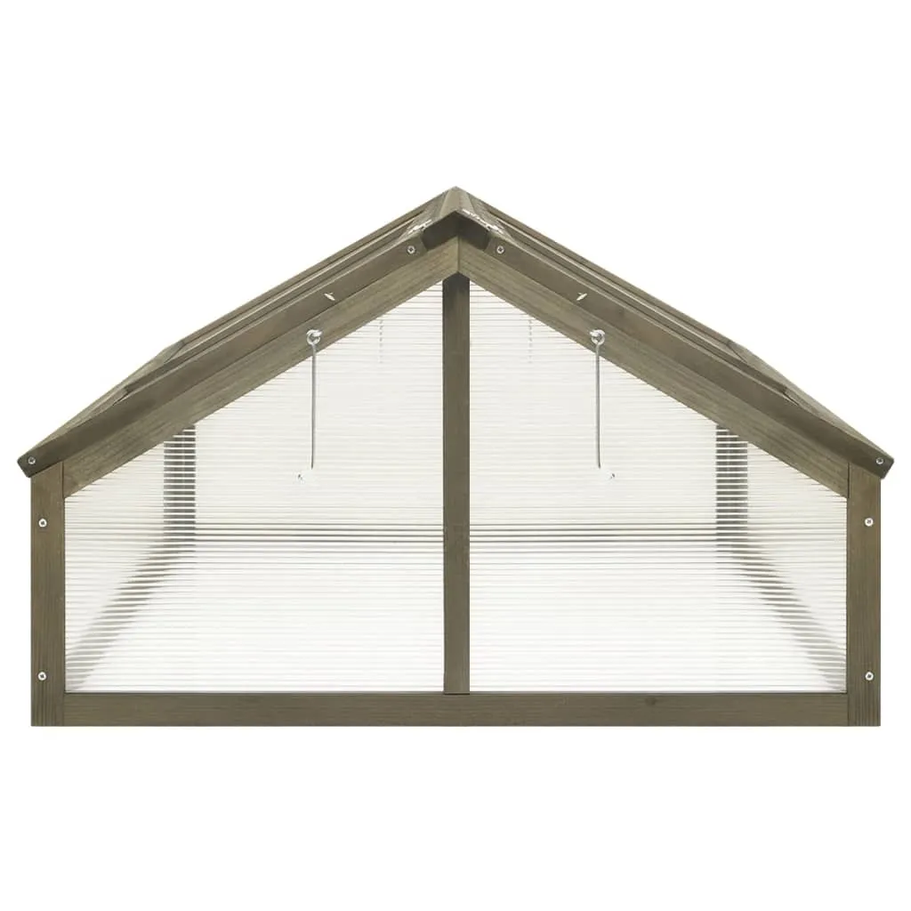 VidaXL Gewächshaus Grau 114x80x50 Cm Tannenholz 6 VidaXL Gewächshaus Grau 114x80x50 Cm Tannenholz – Bild 4