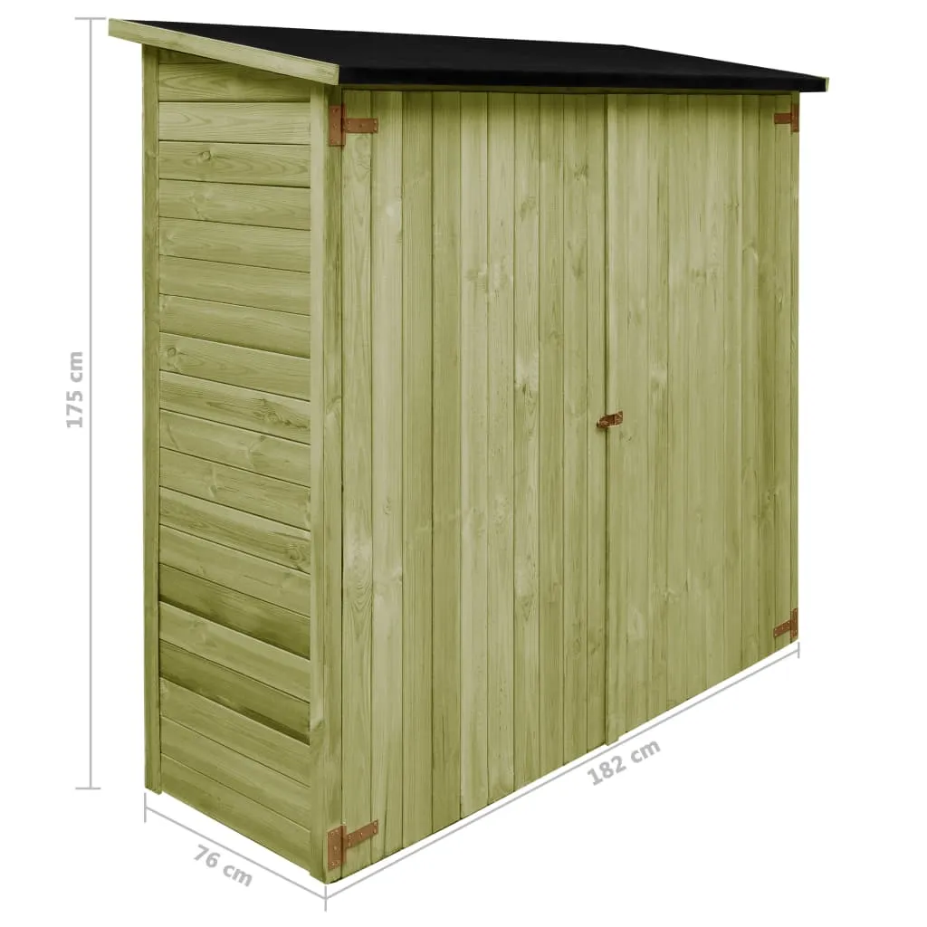 VidaXL Garten-Geräteschuppen Kiefernholz Imprägniert 182x76x175 Cm 8 VidaXL Garten-Geräteschuppen Kiefernholz Imprägniert 182x76x175 Cm – Bild 6
