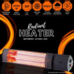 Starlyf® Radiant Heater – Wetterfeste Halogen-Infrarot-Heizung Mit Direktwärme-Technologie, Inkl. Fernbedienung, 2000 Watt – Aus Der TV Werbung -Günstiges Laube Lust Geschäft 3412bd194590b8dfbaa415c4d26b5820
