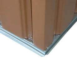 Outsunny Gerätehaus Mit Fundament Geräteschuppen Gartenhaus Garten Schuppen Metall Braun 213 X 130 X 185 Cm -Günstiges Laube Lust Geschäft 3471f7a8d2436d9c928d7d50faadbaaa