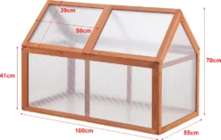 Frühbeet Duiven Mini Gewächshaus Aus Holz 100 X 55 Cm Frühbeetkasten Pflanzenbeet Kiefernholz Polycarbonat -Günstiges Laube Lust Geschäft 3472e537821b929353c45834c6e5113c