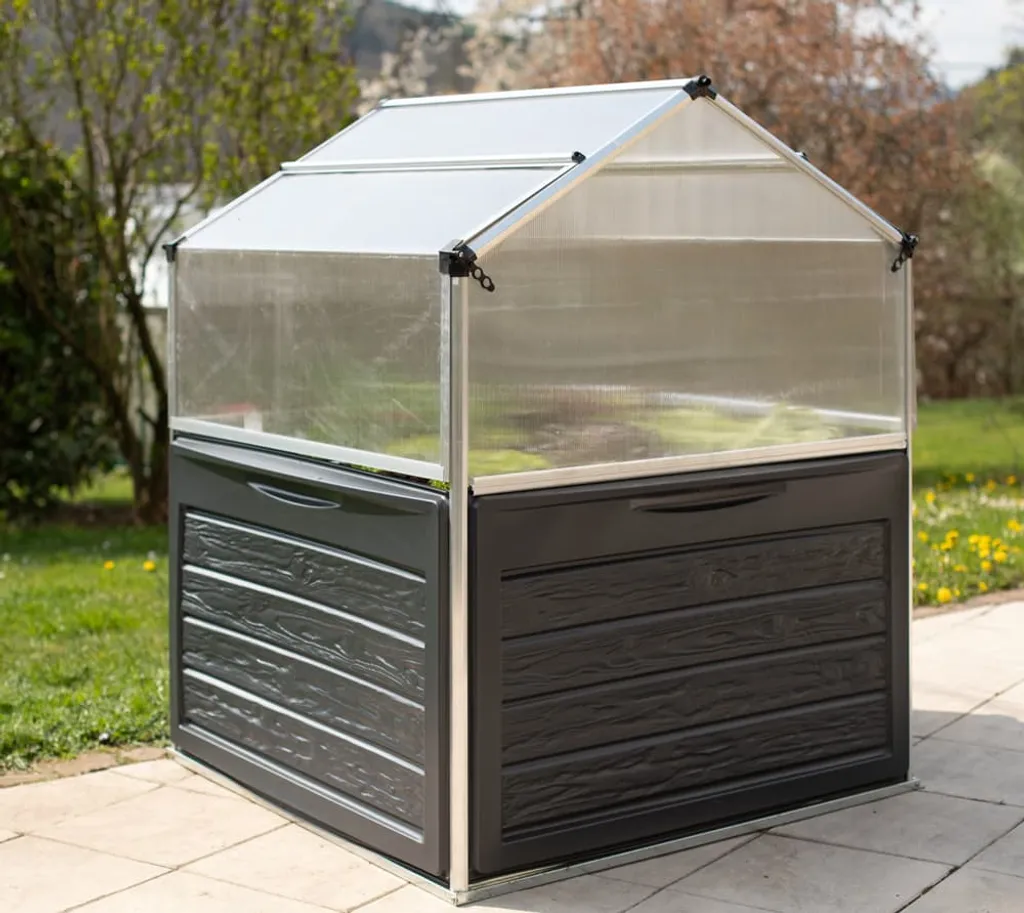 Palram Hochbeet Gewächshaus Plant Inn - Maße Aufgebaut: Ca. 118 X 146,5 X 118 Cm - Farbe: Silber 14 Palram Hochbeet Gewächshaus Plant Inn - Maße Aufgebaut: Ca. 118 X 146,5 X 118 Cm - Farbe: Silber – Bild 12