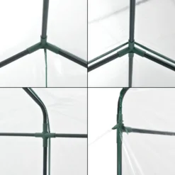 Gewächshaus Grünau Mit Ablagen 200 X 200 X 220 Cm Foliengewächshaus Pflanzhaus Treibhaus Stahlrahmen Transparent -Günstiges Laube Lust Geschäft 35565e5a4207793156702bbb6c703e63