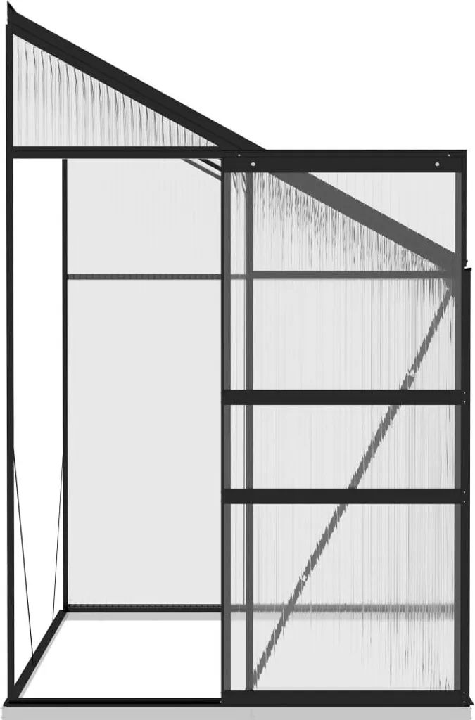 VidaXL Gewächshaus Anthrazit Aluminium 3,97 M³ 6 VidaXL Gewächshaus Anthrazit Aluminium 3,97 M³ – Bild 4