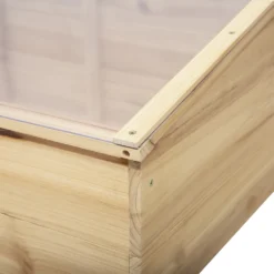 Outsunny Gewächshaus Holz Frühbeet Frühbeetkasten Treibhaus Garten & Pflanzkasten-System Für Garten Balkon, 100 X 50 X 35 Cm, Natur, Tanne, PC-Platte -Günstiges Laube Lust Geschäft 3668f322f0bb990a0175aa90662e21c4