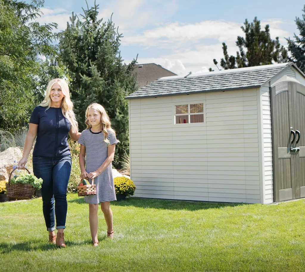 Lifetime Kunststoff Gerätehaus Fox Grau 213x215x227 Cm 6 Lifetime Kunststoff Gerätehaus Fox Grau 213x215x227 Cm – Bild 4