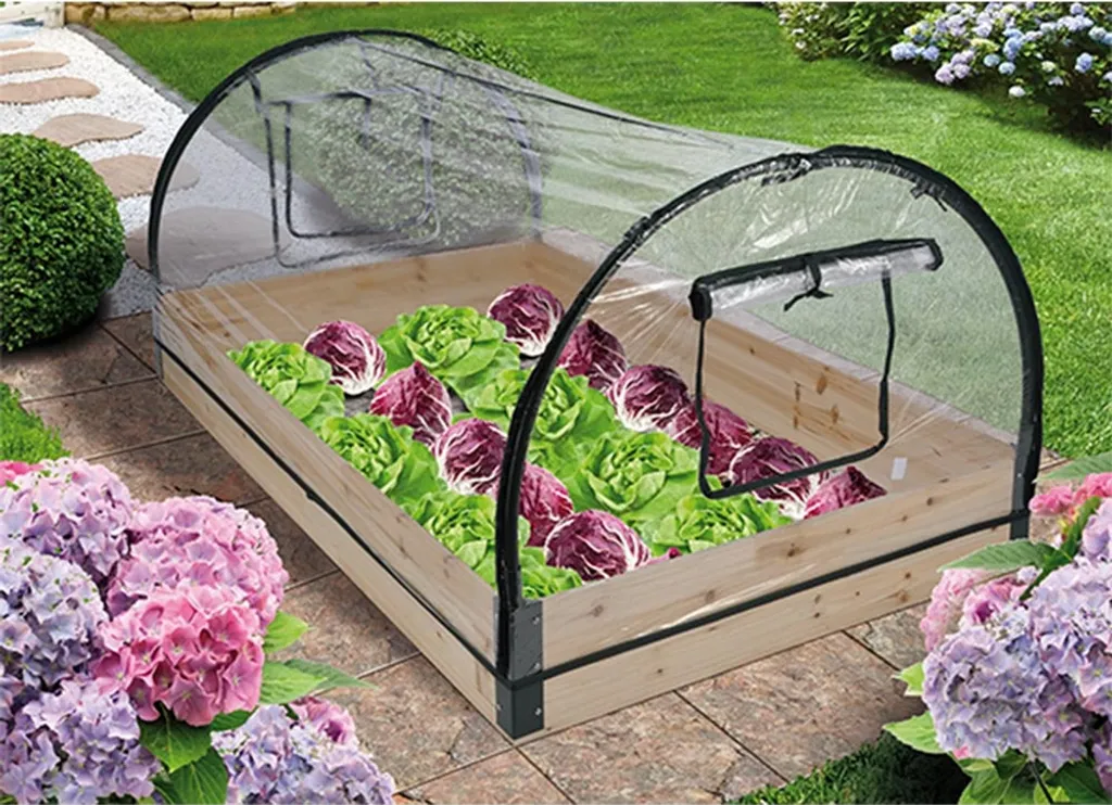 Gewächshaus Mit Holzrahmen Und Dach 120 X 80 X 50 Cm 5 Gewächshaus Mit Holzrahmen Und Dach 120 X 80 X 50 Cm – Bild 3