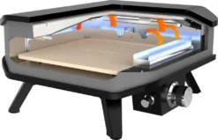 COZZE® 90348 Pizza-Gas-Ofen Profi Bis 400° Grad Mit 34x34 Cm Pizzastein - Tragbarer Pizzaofen Steinofen-Pizza Für Terrasse, Balkon Garten Camping -Günstiges Laube Lust Geschäft 3732c4d763d20140df77e038734d7607