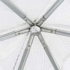 Waldbeck Greenshelter M Gewächszelt Folienzelt Überwinterungszelt , Maße: 240 X 200 Cm (ØxH) , Verzinkter Stahlrohrrahmen Ø25mm , PVC-Gitterfolie: Reißfest, Lichtdurchlässig, UV-beständig & Wasserdicht , Eingang Mit Reißverschluss , Inkl. Abspannseilen Und Heringen -Günstiges Laube Lust Geschäft 375a0e4b059296e585bb85230db4f7da