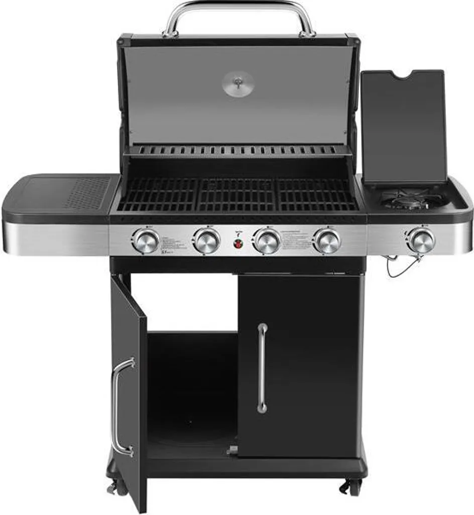 El Fuego Gasgrill / Grillwagen Burlington 4 Brenner +1 Seitenbrenner, Grillfäche 70x42cm 6 El Fuego Gasgrill / Grillwagen Burlington 4 Brenner +1 Seitenbrenner, Grillfäche 70x42cm – Bild 4