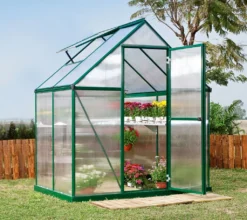 PALRAM-Mythos 6x4 Gewächshaus-grün/transparent-7174 -Günstiges Laube Lust Geschäft 37ed29ea2946afe4c09447018392c592