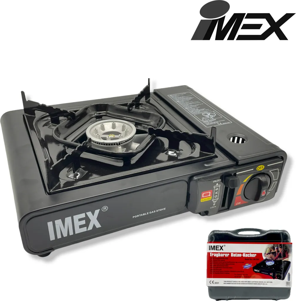 IMEX Camping Gaskocher Set Butan-Kocher Outdoor Im Tragekoffer - Ohne Gaskartuschen 9 IMEX Camping Gaskocher Set Butan-Kocher Outdoor Im Tragekoffer - Ohne Gaskartuschen – Bild 7