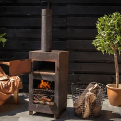 Esschert Design Terrassenofen Mit Pizzaofen Rostbraun -Günstiges Laube Lust Geschäft 38d671bdbe4d271a07cff51122626c86