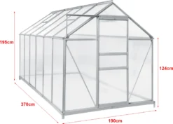 Gewächshaus Oisterwijk Glashaus Mit Fundament 370 X 190 Cm Gartengewächshaus Treibhaus Pavillon Aus Hohlkammerplatten -Günstiges Laube Lust Geschäft 3985df0c36d0ca38255ebc22637489d9