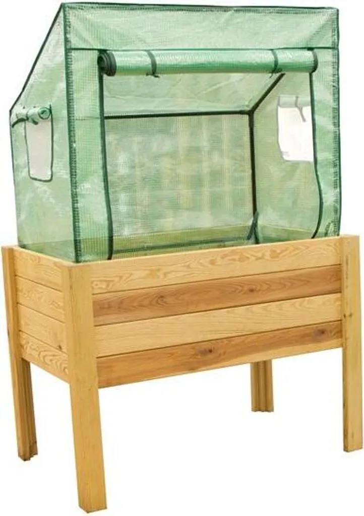 Siena Garden 405-431 Gewächshaus Aus PE Gitterfolie Für Hochbeet, 100 X 60 X 86/52 Cm, Grün (1 Stück) 4 Siena Garden 405-431 Gewächshaus Aus PE Gitterfolie Für Hochbeet, 100 X 60 X 86/52 Cm, Grün (1 Stück) – Bild 2