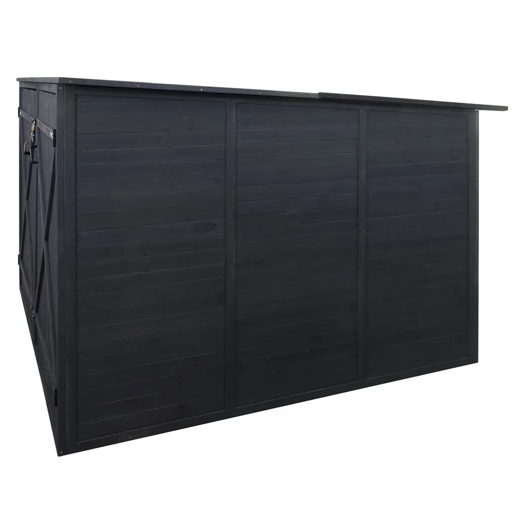 2er-Fahrradgarage HWC-H60, Fahrradbox Geräteschuppen Gerätehaus, Abschließbar 151x200x200cm Anthrazit 5 2er-Fahrradgarage HWC-H60, Fahrradbox Geräteschuppen Gerätehaus, Abschließbar 151x200x200cm Anthrazit – Bild 3