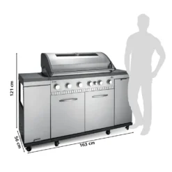 LANDMANN Gasgrill Rexon 6.1 CooK - Edelstahl -Günstiges Laube Lust Geschäft 3bcd04b84910232f980e2119abeaf337