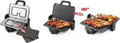 ETA LIVERO Elektrischer Kontaktgrill ETA415590000, 1600 W, Temperaturregelung 140 °C - 280 °C - 3 Betriebspositionen, 2x Abtropfschale -Günstiges Laube Lust Geschäft 3bf99600dfefdf9c04987140bdba51f1