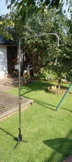 Edelstahl Grillgalgen Mit Kurbel + Seil (Höhe 180 Cm) + Ø 70 Cm Edelstahl Grillrost / Nur 10mm Lichter Stababstand -Günstiges Laube Lust Geschäft 3c5b3c74dfdc19717cf26b71ecb09809