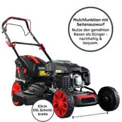 STAHLMANN Rasenmäher Benzin Mit Antrieb BR530 – 6,0PS 4,4kW Benzin Rasenmäher Mit Antrieb, 53cm Schnittbreite, Mulchfunktion, Schnitthöhenverstellung, Easy Clean Anschluss, Große Räder, 60L Korb 14 STAHLMANN Rasenmäher Benzin Mit Antrieb BR530 – 6,0PS 4,4kW Benzin Rasenmäher Mit Antrieb, 53cm Schnittbreite, Mulchfunktion, Schnitthöhenverstellung, Easy Clean Anschluss, Große Räder, 60L Korb -Günstiges Laube Lust Geschäft 3ce5b44af36630010e0620e47ec08091