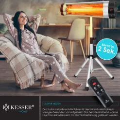KESSER® Infrarotstrahler Heizstrahler Terrassenstrahler 2500W Mit Fernbedienung Inkl. Schutzhülle Höhenverstellbarem Teleskopstativ Wickeltischstrahler Terrassenheizer Quarzstrahler Infrarot, Leistung:2500W Mit Fernbedienung 13 KESSER® Infrarotstrahler Heizstrahler Terrassenstrahler 2500W Mit Fernbedienung Inkl. Schutzhülle Höhenverstellbarem Teleskopstativ Wickeltischstrahler Terrassenheizer Quarzstrahler Infrarot, Leistung:2500W Mit Fernbedienung -Günstiges Laube Lust Geschäft 3cecd26110b3657dae7991f21fbce135