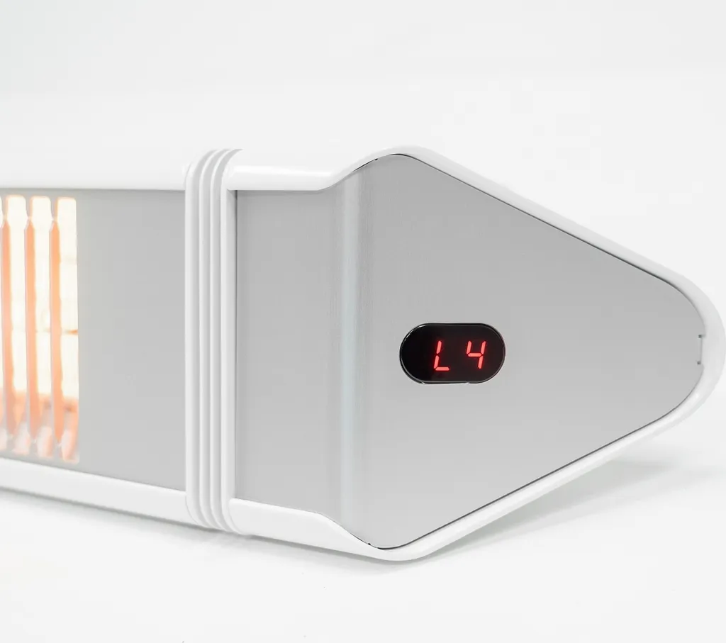 VASNER Teras 25 Terrassenheizer 2500 W, Fernbedienung, IP65 Wasserschutz, Weiß 5 VASNER Teras 25 Terrassenheizer 2500 W, Fernbedienung, IP65 Wasserschutz, Weiß – Bild 3