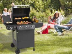 El Fuego Gasgrill / Grillwagen Columbus 3 Brenner +1 Grill 56x41cm -Günstiges Laube Lust Geschäft 3d4aad16a4a9ed8b40affb5360783919
