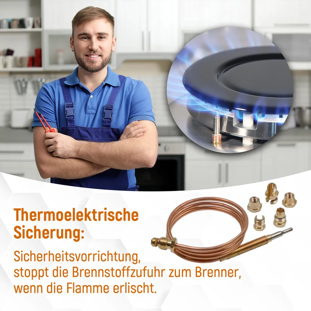 Thermoelement 600 Mm Universal Mit 5 Adaptern Für Gasgrill Gasherd 7 Thermoelement 600 Mm Universal Mit 5 Adaptern Für Gasgrill Gasherd – Bild 5