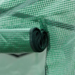 Outsunny Gewächshaus Treibhaus Tomatenhaus Frühbeet Mit Tür Und Fenster Zum Aufrollen PE Stahl Grün 240 X 180 X 240 Cm -Günstiges Laube Lust Geschäft 3e7f8b061c2990f54041c0da5dc2aa88