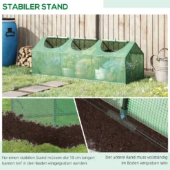 Outsunny Gewächshaus Mit Fenster PE Treibhaus Tomatenhaus Frühbeet 180x60x60cm Grün -Günstiges Laube Lust Geschäft 3ebb0bed67b64e4b9fb36233a0e5c597